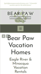 Mobile Screenshot of bearpawvacationhomes.com