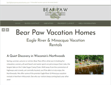 Tablet Screenshot of bearpawvacationhomes.com